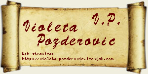Violeta Pozderović vizit kartica